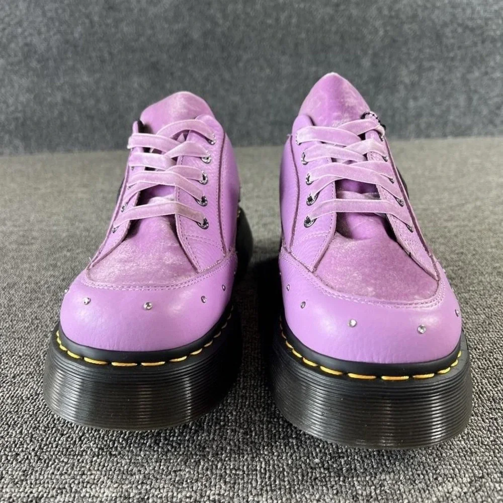 Dr Martens Shoes Womens‎ 8 Purple Buzz S1 Bratz Platform Sneaker Studded Leather